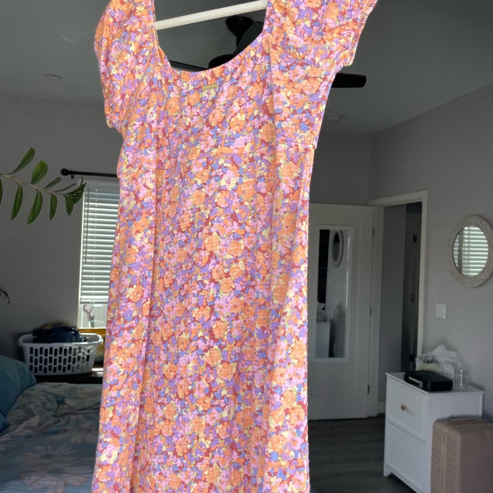 Billabong Orange and Purple Floral Mini Dress - Picture 10 of 14